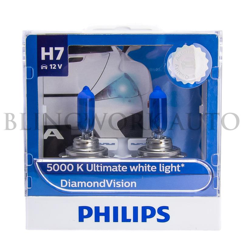 H7: Philips 5000K Diamond Vision Halogen Bulb 12972DVS2 (Pack of 2)