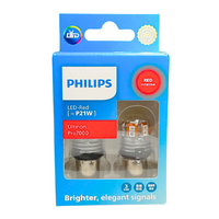 PHILIPS P21W BA15S 1156 Ultinon Pro7000 RED LED Brake Light Bulbs