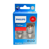 PHILIPS S25 P21/5W BAY15D Ultinon Pro7000 RED LED Dual Brightness Brake Light Bulbs