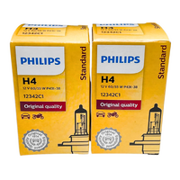 (PAIR) Philips H4 OEM Replacement Light Bulbs 12V 60/55W 12342